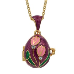 Lily of the Valley Trinket Egg Necklace