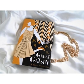Art Deco Style Great Gatsby Book Shaped Purse