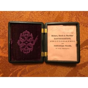19thc Daguerreotype, Ambrotype Gutta Percha Case