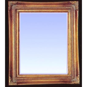 Traditional Style Gold Gilt Beveled Mirror