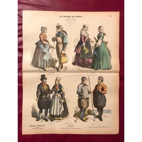 Rare 19thc Costume Plates, Holland