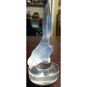 Lalique France Long Tailed Pheasant Paperweight