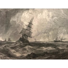 19thc Engraving, Hilton Head, Entrance To Port Royal, S.C.