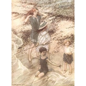 1913 Arthur Rackham Color Lithograph Print