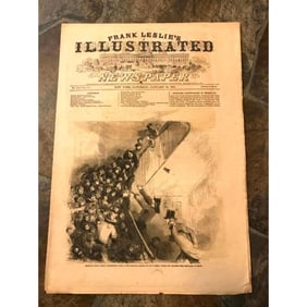 19thc Frank Leslie's Illustrated Newspaper, Brooklyn, New York, California