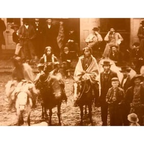 Native American History, 19thc Town Scene Photo Print