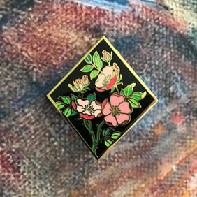 Gallic Rose, Kaysha Siemens Enamel Brooch Pin