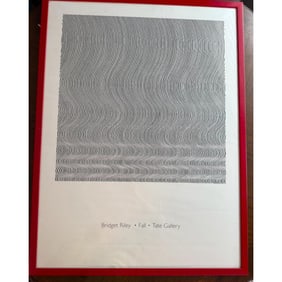 Vintage Bridget Riley Tate Gallery Framed Poster