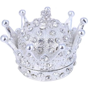 Silver Crown Trinket Jewel Box