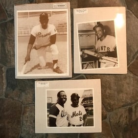 Hank Aaron, Willie Mays Baseball Photo Prints