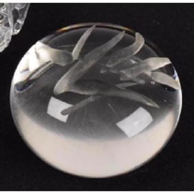 Signed Engebretson Nielsen Art Glass Paperweight