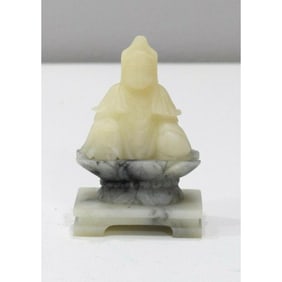 Kuan Yin Carved Soapstone Buddha Statue