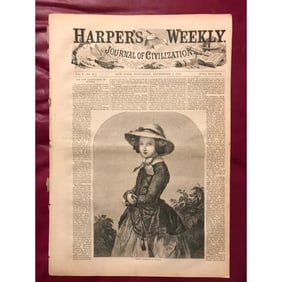 Rare 1857 Harper's Weekly Illustrated Newspaper