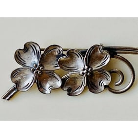 Sterling Dogwood Brooch Pin
