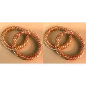 Wholesale Lot, Woven Gold Plated Bangles