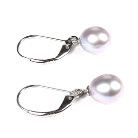 Pair of Silver Cultured Pearls Earrings