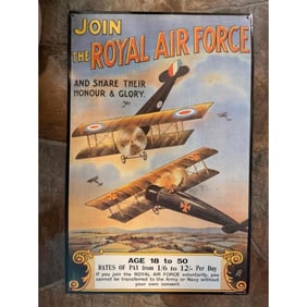 Royal Air Force Metal Pub Bar Sign