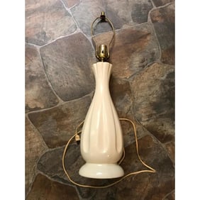 Mid Century White Ceramic Lamp