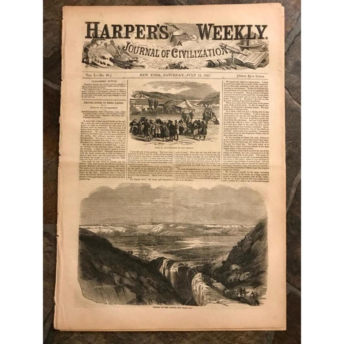 Rare 1857 Harper's Weekly, Salt Lake City, Utah, Mormons (1 of 6)