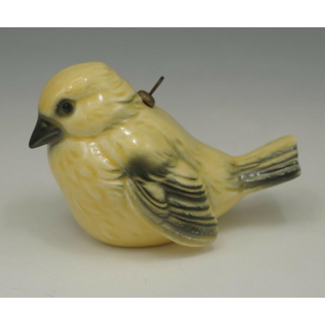 Vintage German Goebel Yellow Finch Ornament: Vintage West German GOEBEL Yellow Finch porcelain bird ornament. 3 1/2" L X 2 1/2" H.