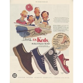 Mid Century Keds Shoes Magazine Advertisement