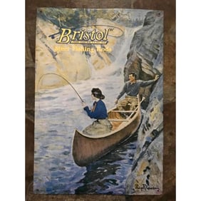 Bristol Fishing Rods Metal Pub Bar Sign