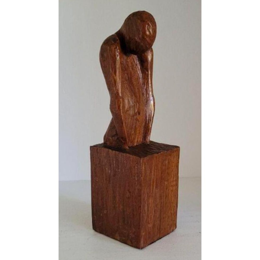 Mid Century Figural Wood Carving (1 of 6)