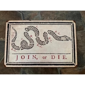 Patriotic Join Or Die Metal Pub Bar Sign