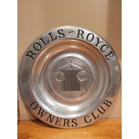 Rolls Royce Owners Club Pewter Plate, Tray