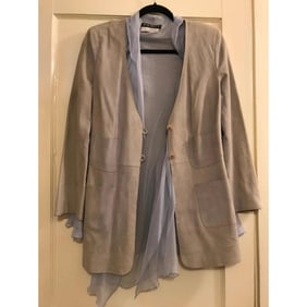 Vintage FERRAGAMO Suede Blazer Set