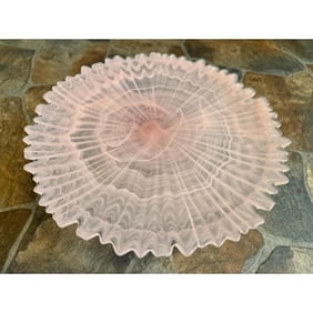 Handblown Art Glass Pedestal Cake Plate