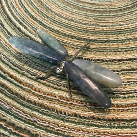 Natural Blue Quartz Dragonfly Figure