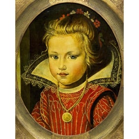 Italian Gilt Framed Medici Portrait Print