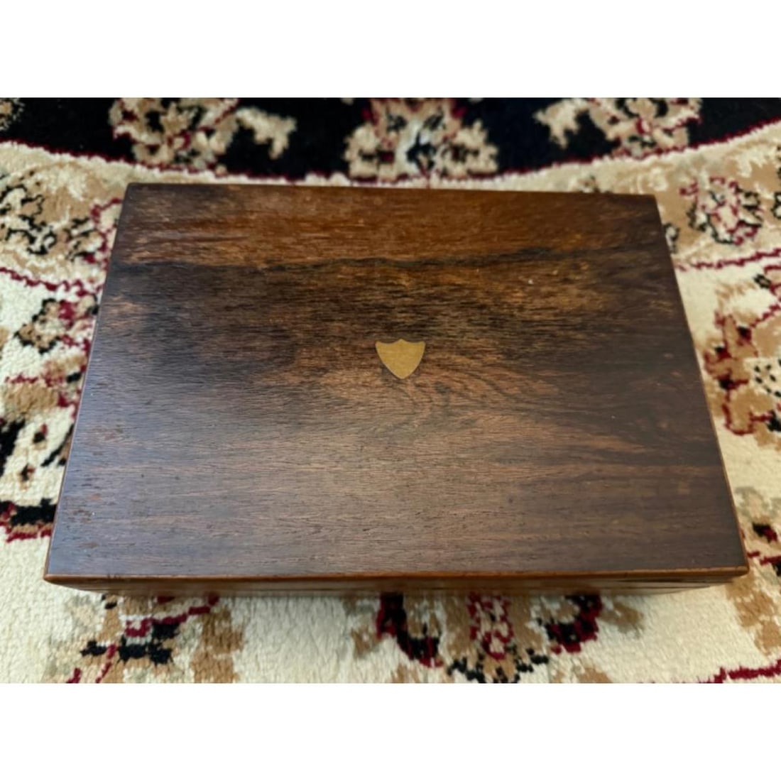 Antique Wooden Gun, Pistol Presentation Box: 19th Century antique wooden gun, pistol presentation box, with original hinges, lock & lid cartouche, the interior missing the original compartments & lining. Condition per photos. 9 1/2" W X 6 3/4" L
