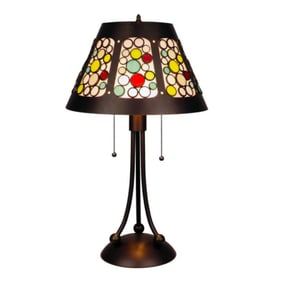 Retro Sytle Stained Art Glass Table Lamp