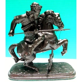 Vintage Sculpture of Emperor Charlemagne