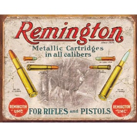 Remington Cartridges Metal Pub Bar Sign