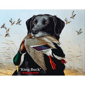 Winchester King Buck Metal Pub Bar Sign