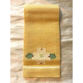 Vintage Berry Schools Linen Dogwood Tea Towel