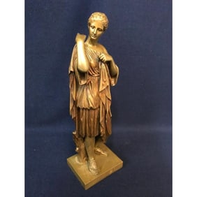 Auguste Lemaire Patinated Bronze, Diane De Gabies