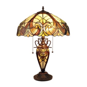 Tiffany Style Stained Art Glass Table Lamp