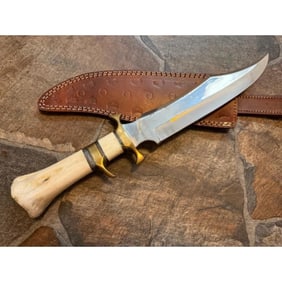Camel Bone Bowie Hunting Knife