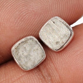 Muonionalusta Meteorite Sterling Silver Stud Earrings