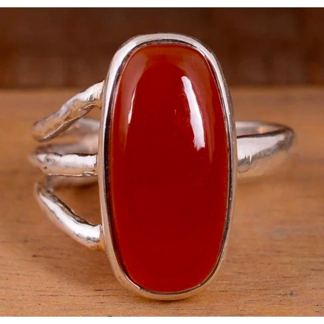 Carnelian Sterling Artisan Ring (1 of 4)