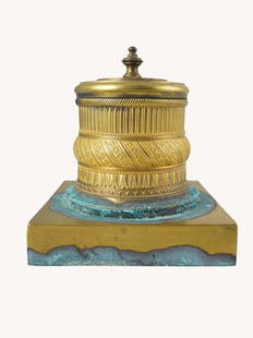 Continental Inkwell late 19th Century: Continental inkwell late 19th/early 20th measures approx 5 inches tall