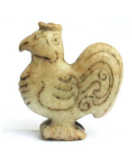 Hand carved Old Jade Carved Chicken Pendant: Hand carved Jade Carved Chicken Pendant, measures approx. 2.5 inches