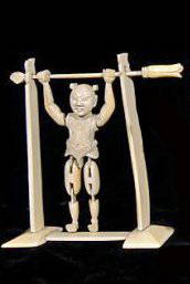 Rare, Chinese Ivory of reticulated Acrobat: Extremely rare, early, Chinese Ivory of reticulated acrobat, height 3 in. to 4in. Provenance: Estate of Earle W. Newton II, Ponte Vedra