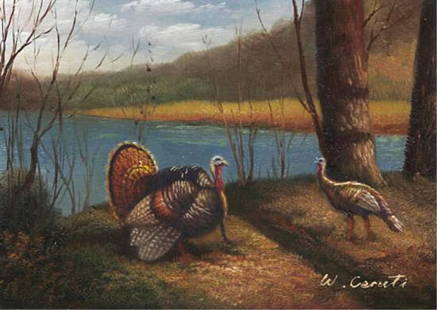 5 x 7 Oil on Board ~Turkey Landscape Scene~: 5 x 7 Oil on Board ~Turkey Landscape Scene~ Signed W.Ceruti