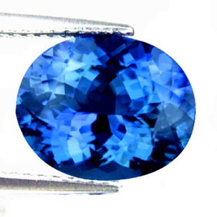 4.34Ct AAA UNHEATED NATURAL GREEN BLUE TANZANITE: 4.34Ct AAA UNHEATED NATURAL GREEN BLUE TANZANITE