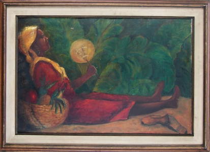 JAMAICAN FRUIT, Oil on Board, signed